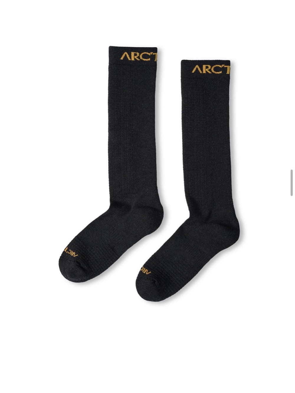 Arc’teryx Men's Large Merino Wool Ski Sock Black NWT Snow Snowboard Cushion - Picture 10 of 11